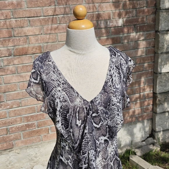 Rancho Estancia python print ruffle summer dress - Picture 2 of 5